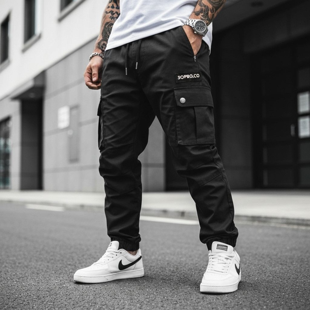 Calça Cargo Preta SOPRO.CO
