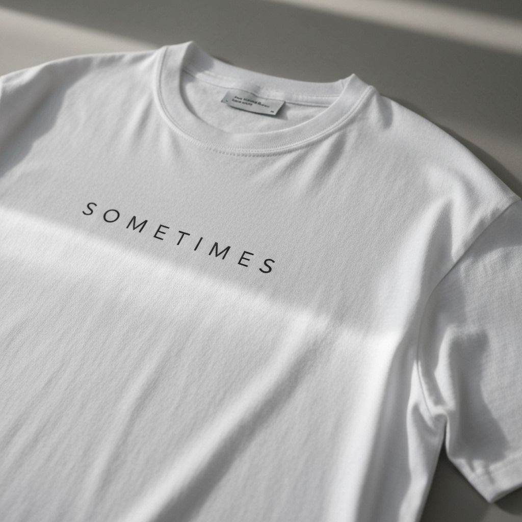 Camiseta Branca Básica SOMETIMES